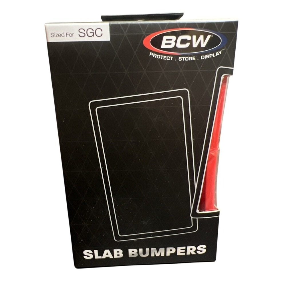 6 BCW Graded Card Bumpers For SGC Certified Slab Red Silicone Edge Protection